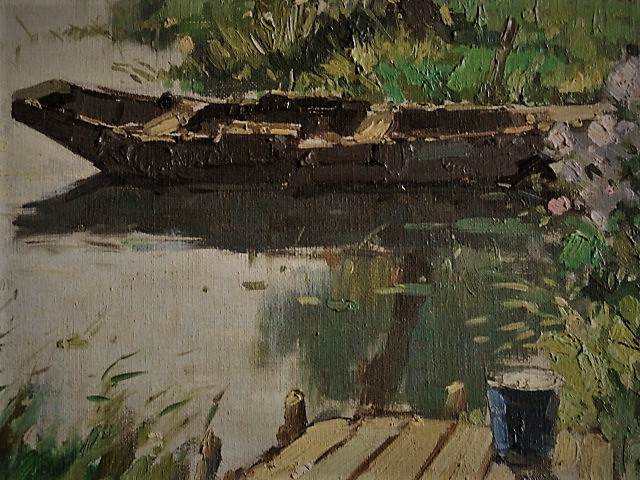 Niet of onleesbaar gesigneerd - "Lentedag Hollands Polderlandschap" olieverf ca. 1930 gesigneerd  kopen? Bied vanaf 1!