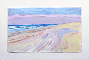 Paul Overhaus - Acryl op board, Strand verkocht voor € 50!