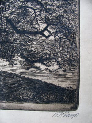 Bruno Heroux - WÖRLITZER PARK mit TEMPEL . KALTNADEL signiert . kopen? Bied vanaf 140!