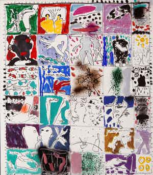 Dominique Chan - Zonder titel - 1994 - acrylverf op doek verkocht voor € 20!