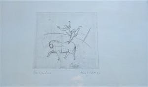Friso ten Holt - Ets - Circus Acrobaat op Paard - Gesigneerd en Genummerd - 1954 kopen? Bied vanaf 25!