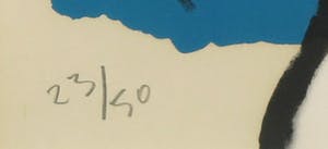 Karel Appel - Litho, Woman against Yellow Wall - Ingelijst (Groot) kopen? Bied vanaf 1!