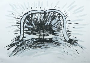 Cornelius Rogge - Litho, Monochrome Compositie - Ingelijst kopen? Bied vanaf 50!