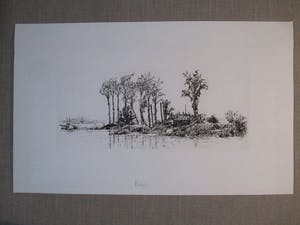 Andreas Schotel - Ets landschap kopen? Bied vanaf 40!