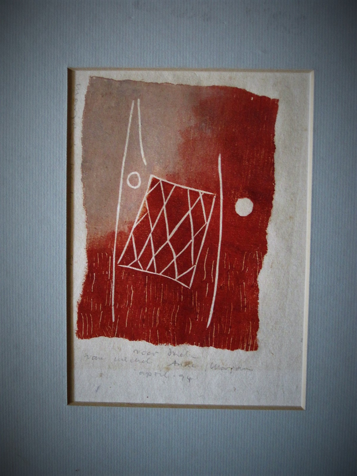 Marjolein Menke - zeer beperkte oplage 5/12 Abstracte Compositie gesigneerd verkocht voor € 1!