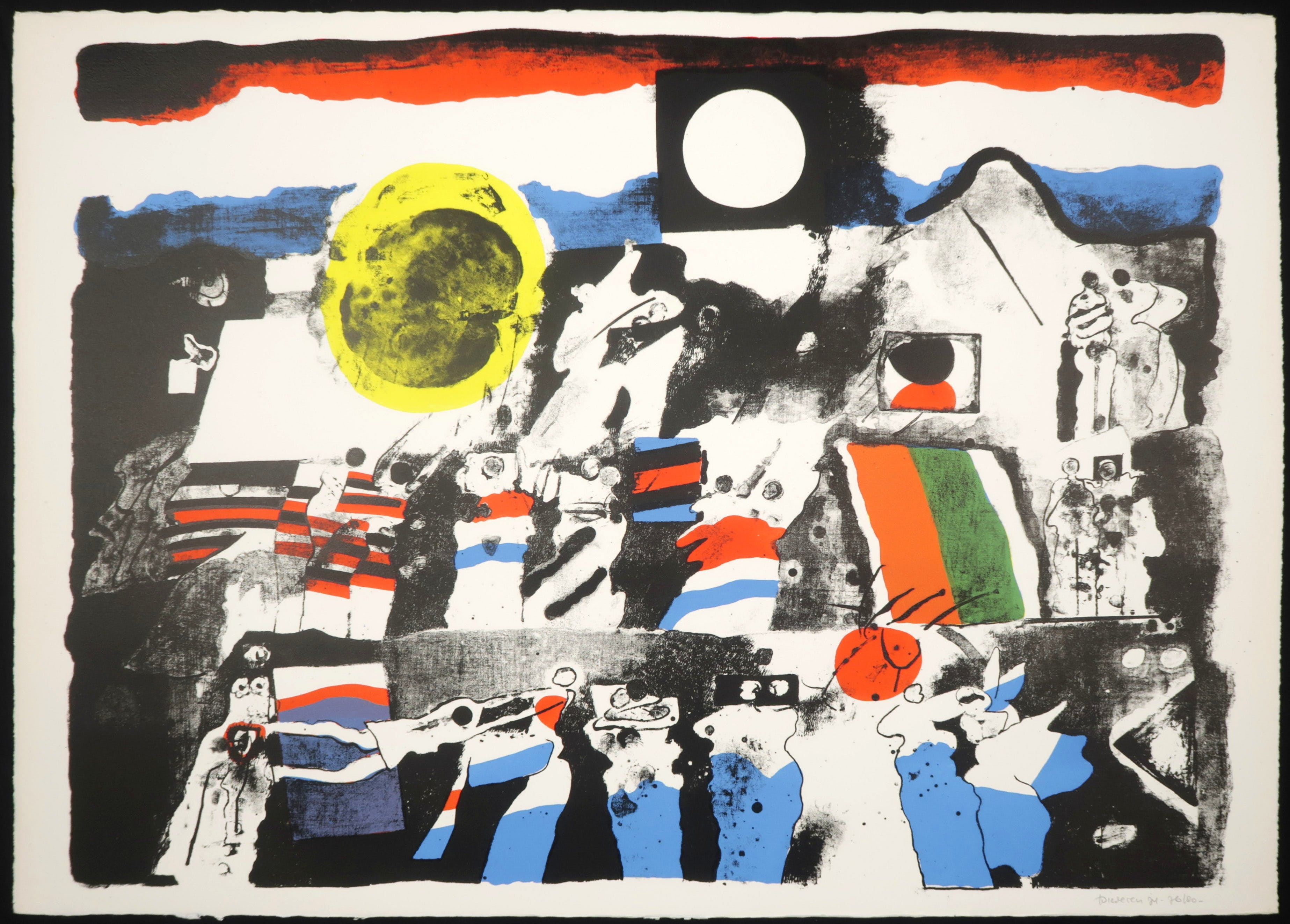Jef Diederen - Litho, Zonder titel kopen? Bied vanaf 40!