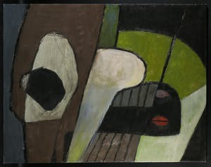 Jos Schimmer - Olieverf op doek, Z.T. (Abstracte compositie) (Groot) kopen? Bied vanaf 1!