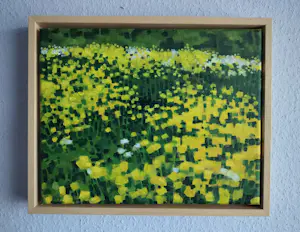 Willem Visser - Koolzaad en fluitenkruid langs de oever kopen? Bied vanaf 90!