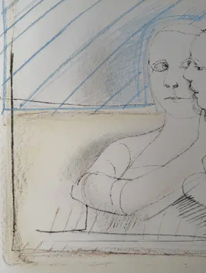 Co Westerik - handgesigneerde kleurenzeefdruk | 'Paar in landschap' | 1991 kopen? Bied vanaf 250!