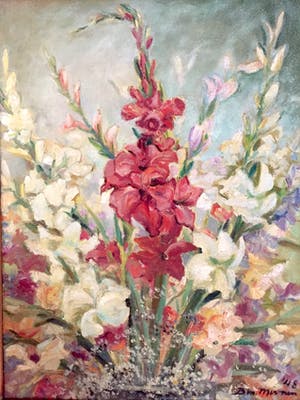 Ben Moonen - Stilleven met Bloemen - Olieverf op doek, Ingelijst kopen? Bied vanaf 115!