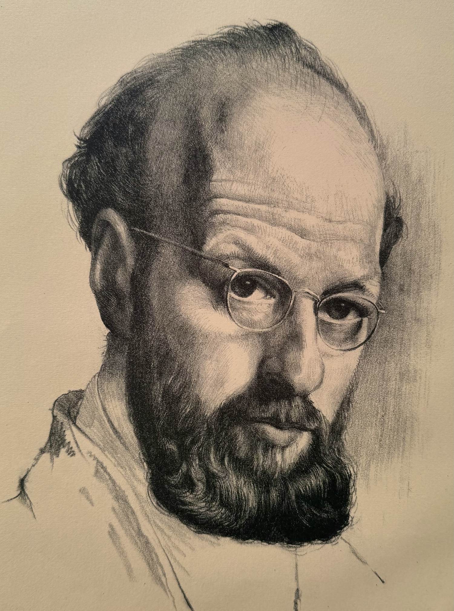 Hans van Dokkum - handgesigneerde litho | 'Zelfportret' kopen? Bied vanaf 10!