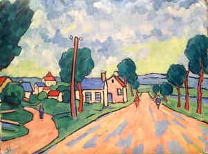 Jan Willem Versteeg - Margon ,,le chemin Creux et la route de Paris,, verkocht voor € 85!