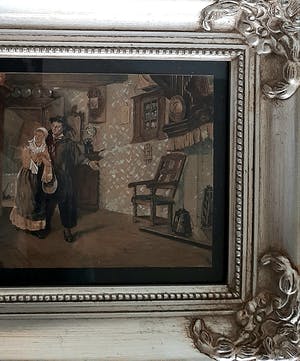 Niet of onleesbaar gesigneerd - antiek tempera schilderij kopen? Bied vanaf 1!