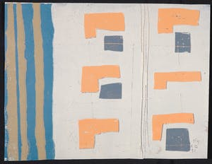 Xandra Donders - Gemengde druktechniek, Abstracte compositie kopen? Bied vanaf 1!