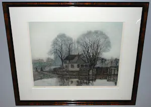 Frans Everbag - Het Polderhuis Amsterdam - ets/aquatint - mooi ingelijst kopen? Bied vanaf 160!