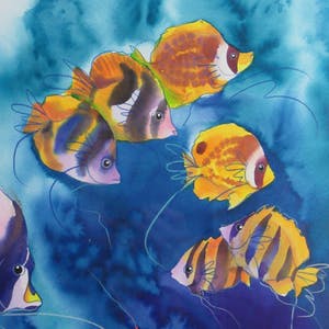 Hettie Saaiman - Tropische Vissen (Blauw) kopen? Bied vanaf 120!