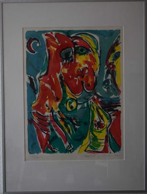 Carl-Henning Pedersen - Litho - Compositie met figuren - 1985 kopen? Bied vanaf 250!