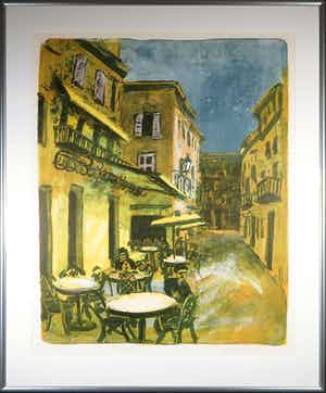 Jeroen Hermkens - Litho, Arles, voor Vincent - Ingelijst (Zeer Groot!) verkocht voor € 80!