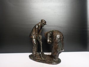 Siem Wardenaar - Brons "de aardappelrapers" kopen? Bied vanaf 220!