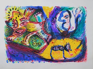 Rik van Iersel - Beestachtig - Originele litho in nieuwstaat - PRIJS VERLAAGD kopen? Bied vanaf 19!
