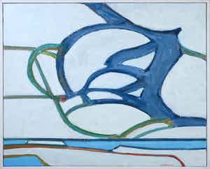 Paul Overhaus - Olieverf op doek, Zonder titel - Ingelijst verkocht voor € 100!