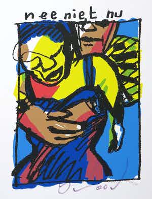 Herman Brood - Zeefdruk, Nee niet nu verkocht voor € 120!