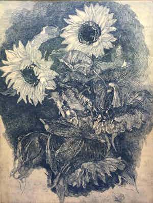 Antoon Derkzen van Angeren - C3846 - Zonnebloemen verkocht voor € 50!