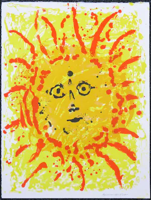 Jef Diederen - Set van vier zeefdrukken, Mooi hoofd kopen? Bied vanaf 100!