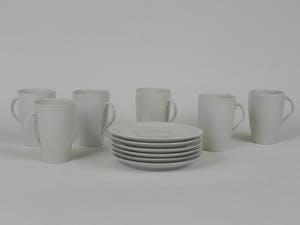 N.V. Porselein- en Tegelfabriek Mosa - 6 Mosa kop en schotel kopen? Bied vanaf 1!