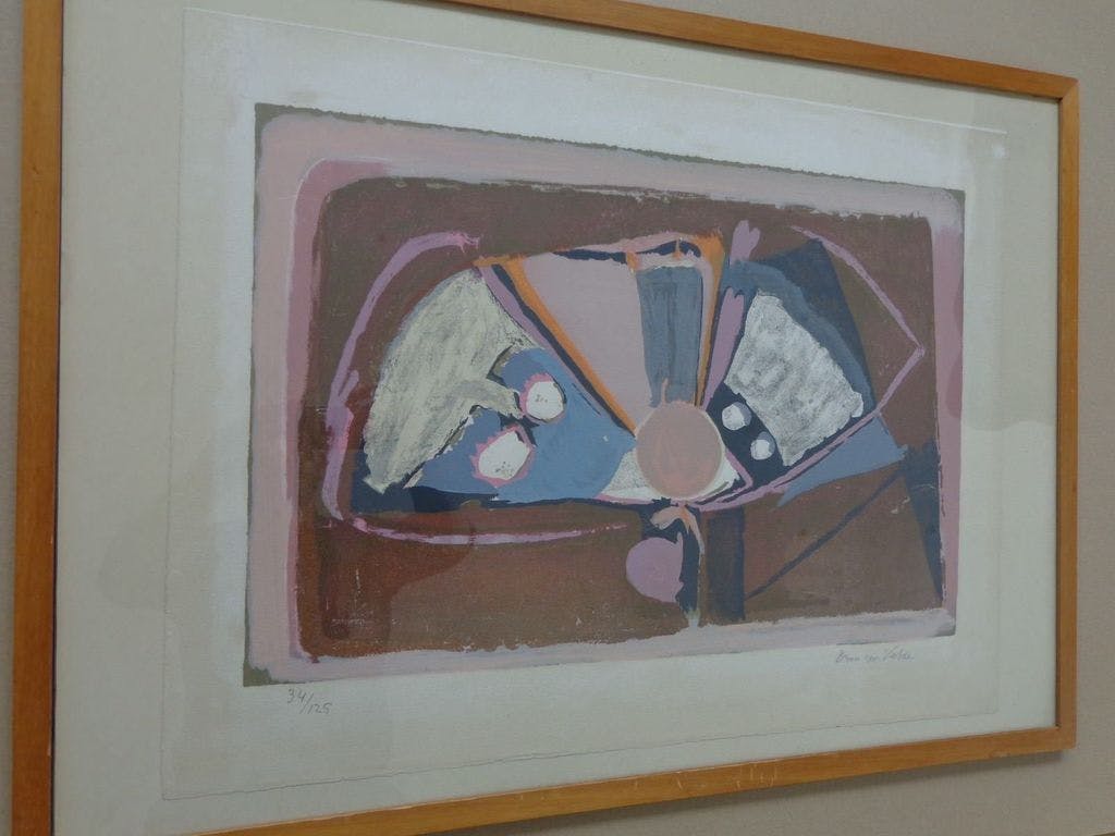 Bram van Velde -  ABSTRACTIE / KLEURLITHO / 59x81cm / KADER / SIG kopen? Bied vanaf 325!