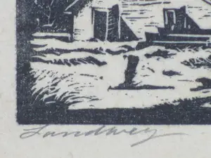 Antonius Hubertus Nordberg - Landweg - Houtsnede kopen? Bied vanaf 1!