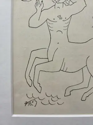 Tinus van Doorn - Centaur. Ingelijst. kopen? Bied vanaf 59!