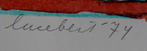 Lucebert - grote kleurenlitho: blauw figuur - 1977 kopen? Bied vanaf 299!