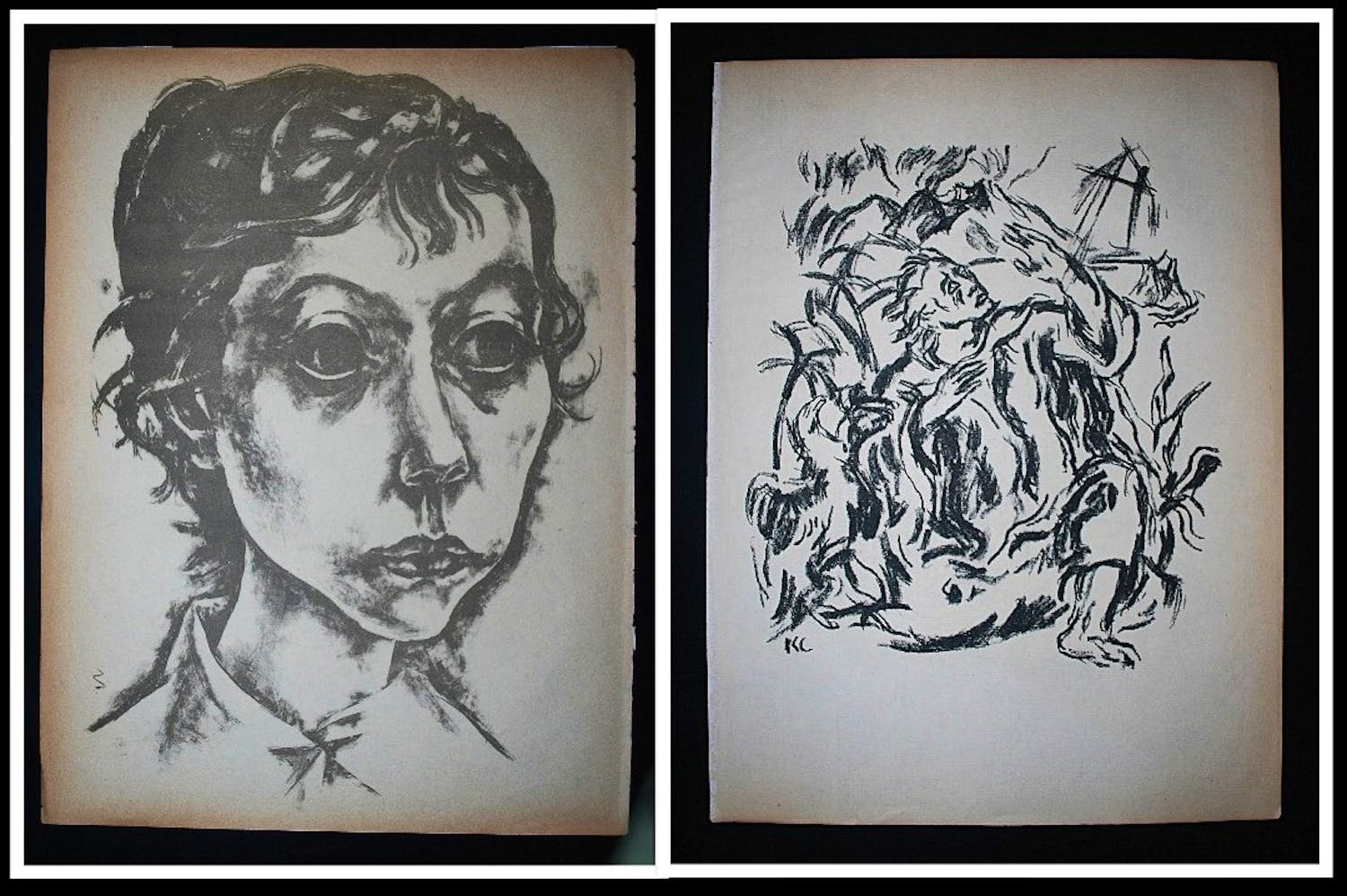 Ignaz Epper - 1919: 2 Duits expressionistische litho's kopen? Bied vanaf 80!