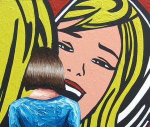 Gerard Boersma - Girl With Mirror (Vrouw kijkend naar schilderij van Roy Lichtenstein) kopen? Bied vanaf 100!