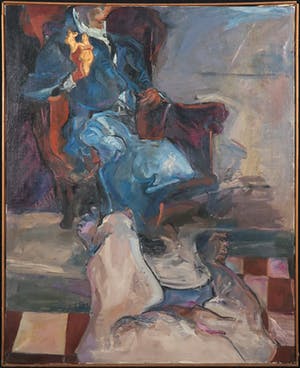 Klaas Sans - Olieverf op doek, Justine - Ingelijst kopen? Bied vanaf 150!