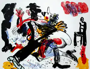 Anton Martineau - Litho: Tango - 1998 verkocht voor € 75!