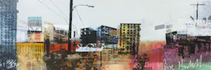 George Heidweiller - Zeefdruk, Cityscape 3 - Ingelijst (Groot) kopen? Bied vanaf 100!