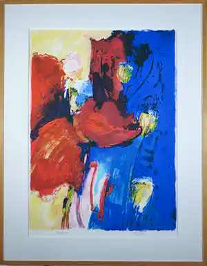 Tilly Wils - Zeefdruk, Papavers - Ingelijst vendu pour 40€ !