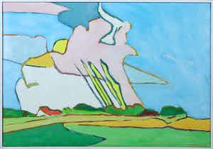 Paul Overhaus - Olieverf op doek, Noord-Hollands II - Ingelijst verkocht voor € 90!