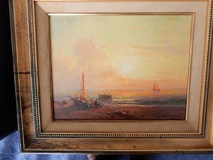 Niet of onleesbaar gesigneerd - B. Muxaurob - strand bij zonsondergang kopen? Bied vanaf 1!