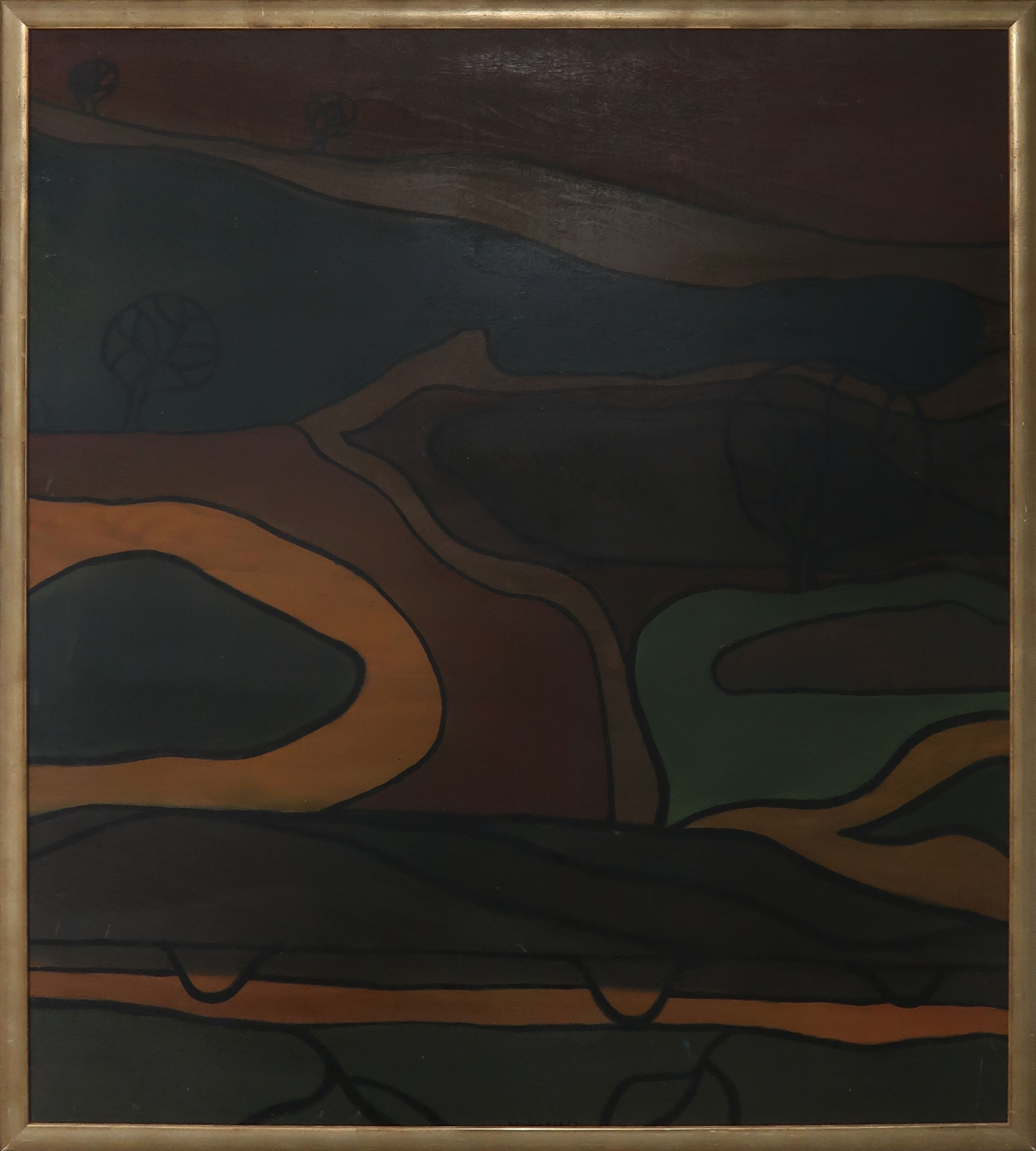 Frits Anton van der Horst - Acryl op board, Landschap - Ingelijst (Zeer groot) kopen? Bied vanaf 80!