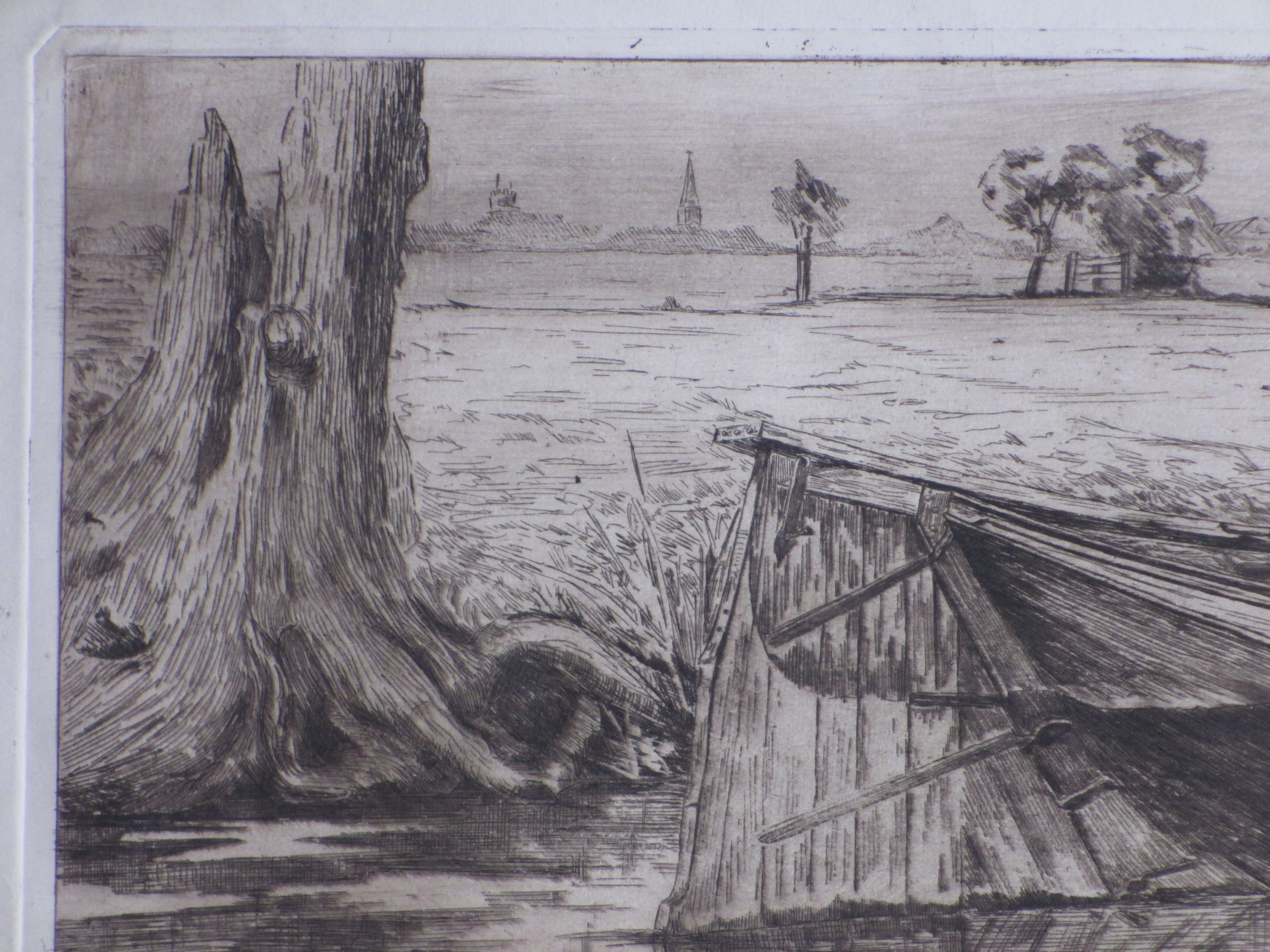 Enno Brokke - J.Brokke, Boot in poldersloot, Ets kopen? Bied vanaf 1!