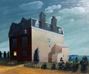 Erna van Mondfrans - Huis in Bretagne, olieverf op doek (ingelijst) kopen? Bied vanaf 175!