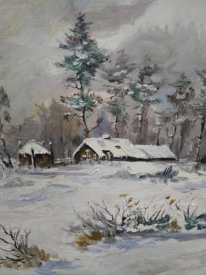 Henk Poeder - Groot Winterlandschap van Henk Poeder kopen? Bied vanaf 10!