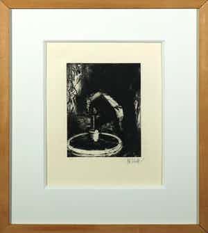 Rob Scholte - Ets, Zonder titel - Ingelijst verkocht voor € 1!