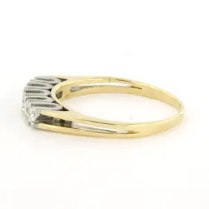 14k bicolour gouden ring met briljant geslepen diamant 0.35ct - rm 19.25 kopen? Bied vanaf 400!