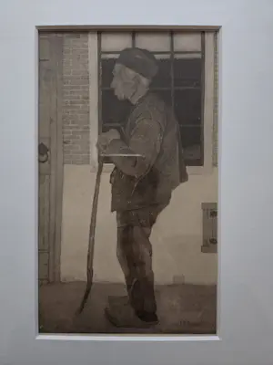 Jan Mankes - Twee maal boerenknecht. Ingelijst. kopen? Bied vanaf 20!