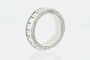 85 -Exclusieve 14 krt witgoud & diamant "dubbele" alliance ring - 3ct briljant!! kopen? Bied vanaf 1470!