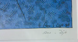 Ans van Dijk - Zeefdruk, Z.T - Ingelijst kopen? Bied vanaf 35!